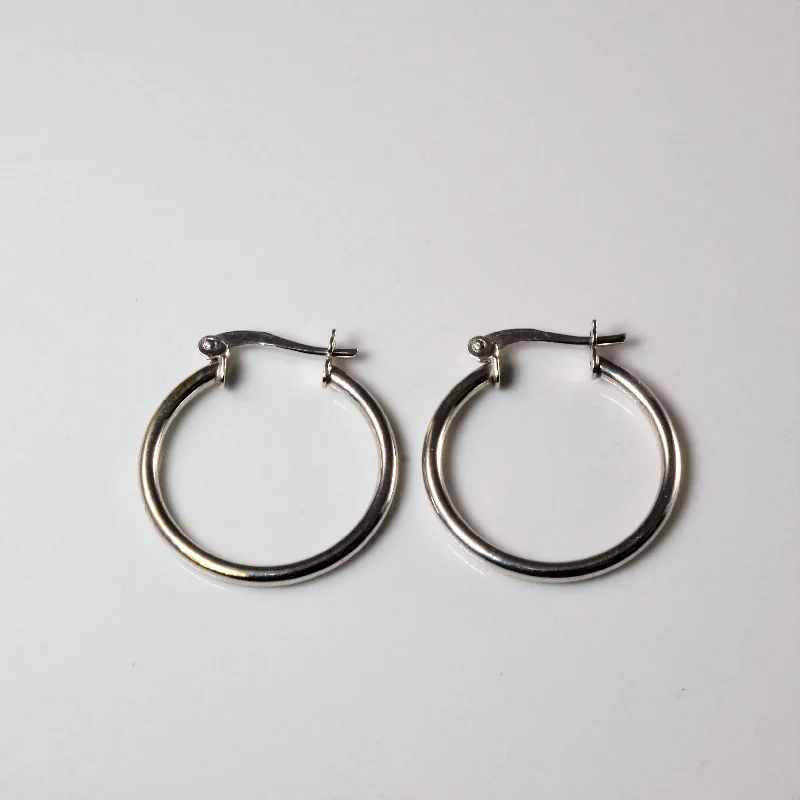 White Gold Hoop Earrings |