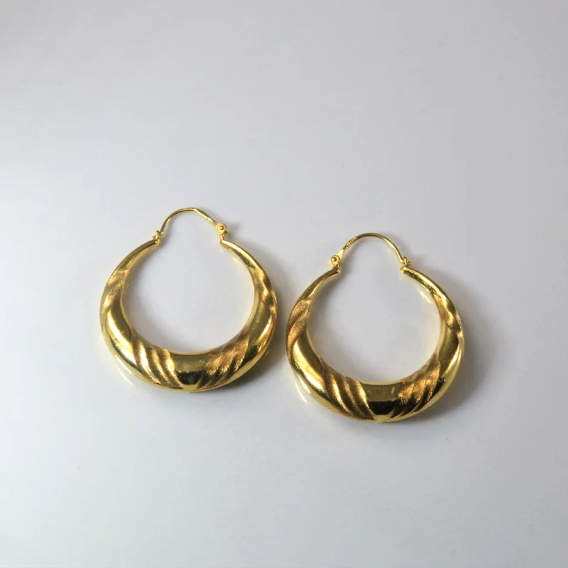 Yellow Gold Hoop Earrings |