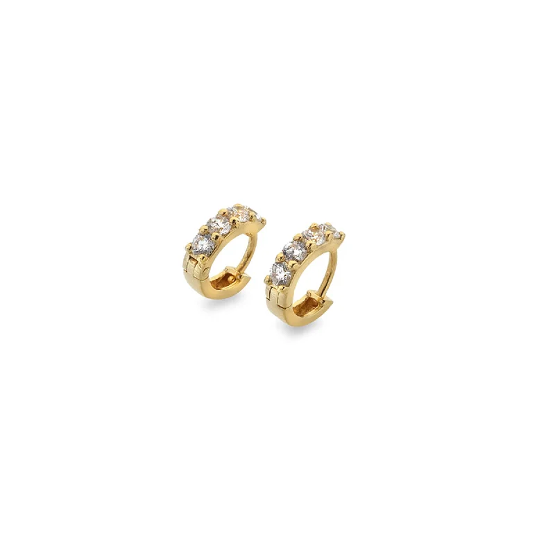 Dew Drop Huggie Hoop Earrings